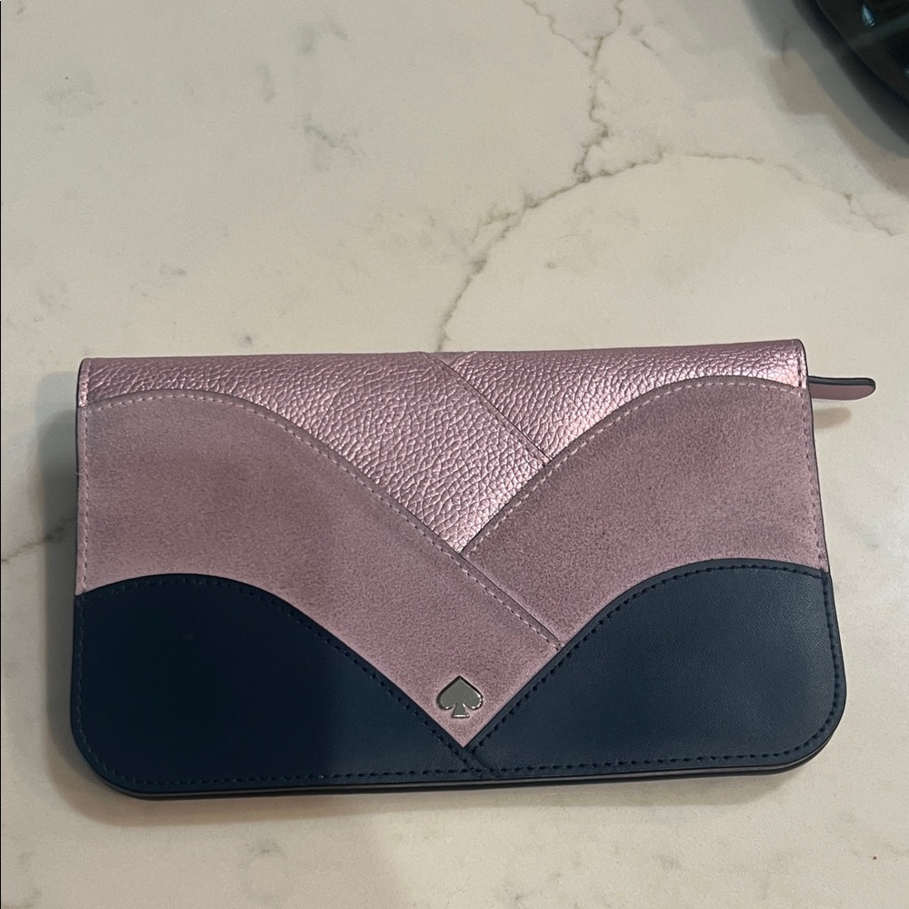 Kate Spade Metallic Purple and Blue Clutch